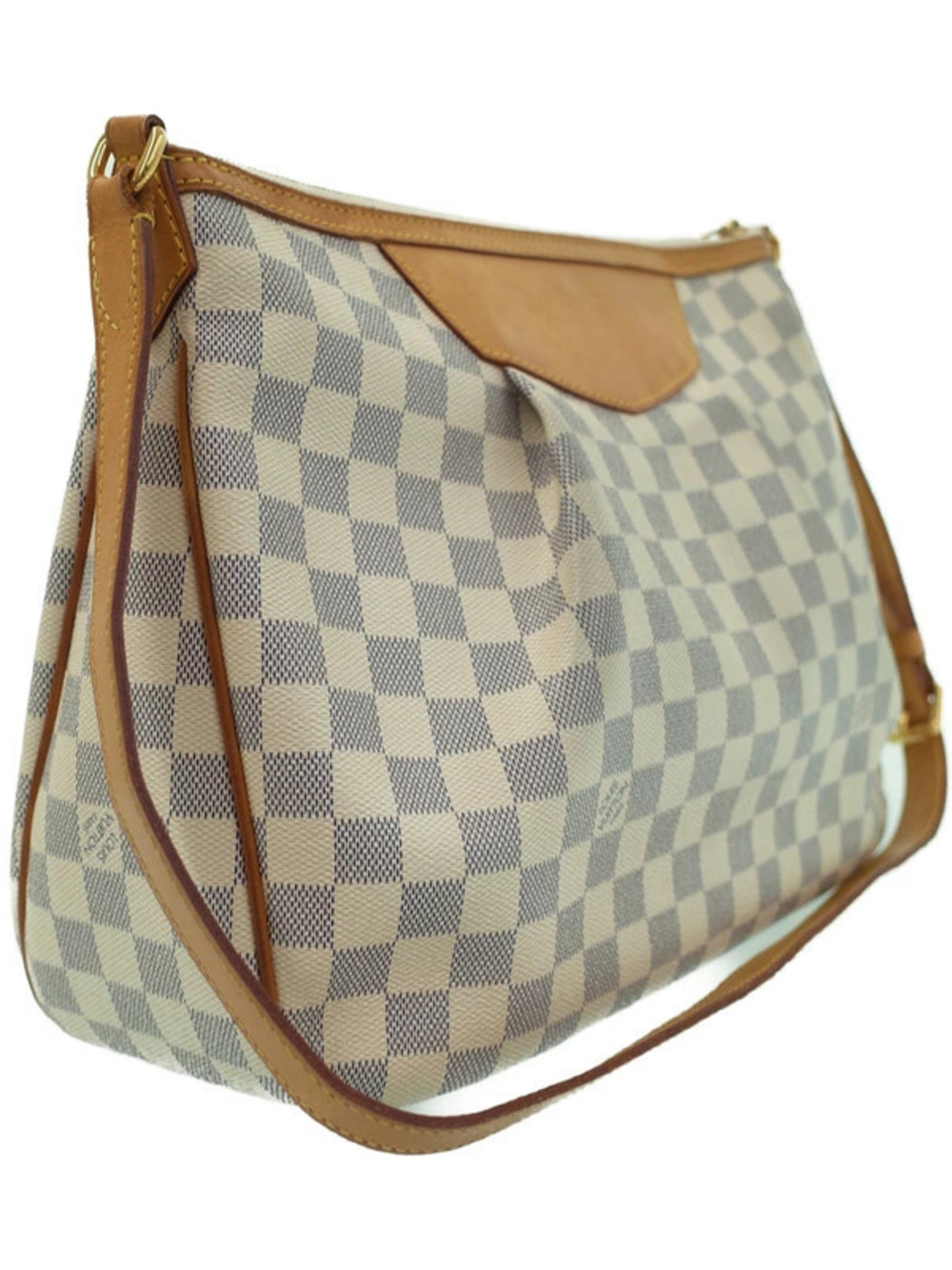 Louis Vuitton Siracusa Azur Damier Shoulder White Bag White